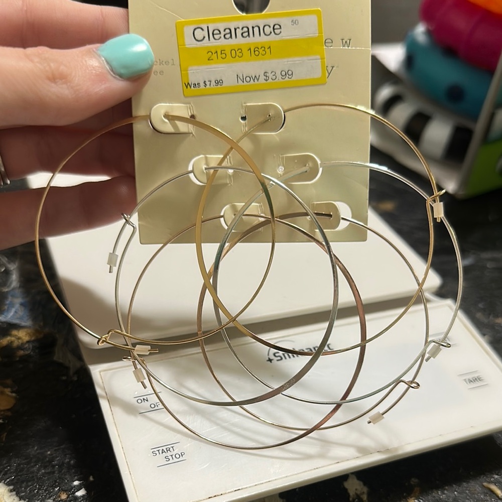 Gold and Silver Hoop Earrings